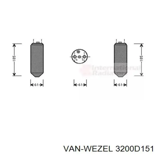 Осушитель кондиционера 3200D151 VAN Wezel