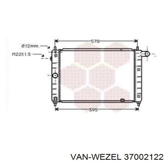 Радиатор 37002122 VAN Wezel