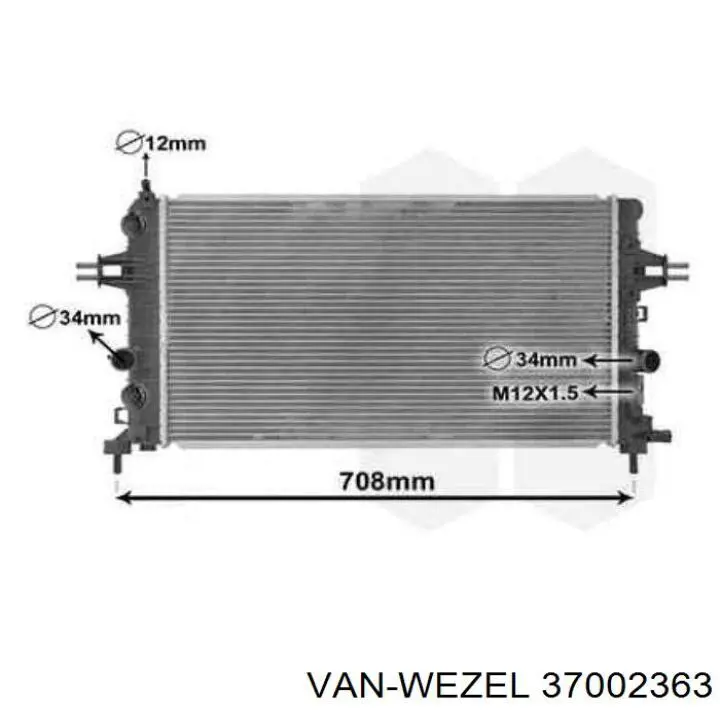 Радиатор 37002363 VAN Wezel