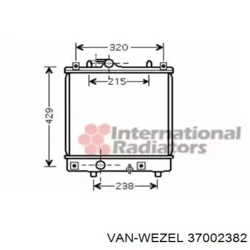 Радиатор 37002382 VAN Wezel