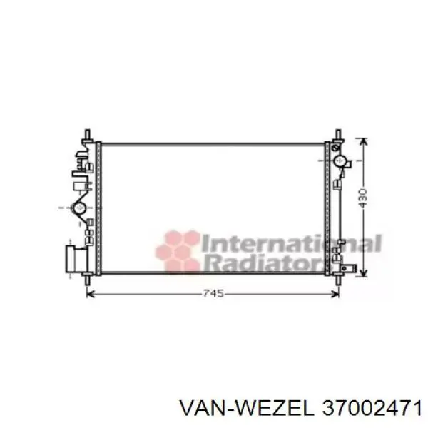 Радиатор 37002471 VAN Wezel