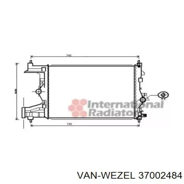 37002484 VAN Wezel радиатор
