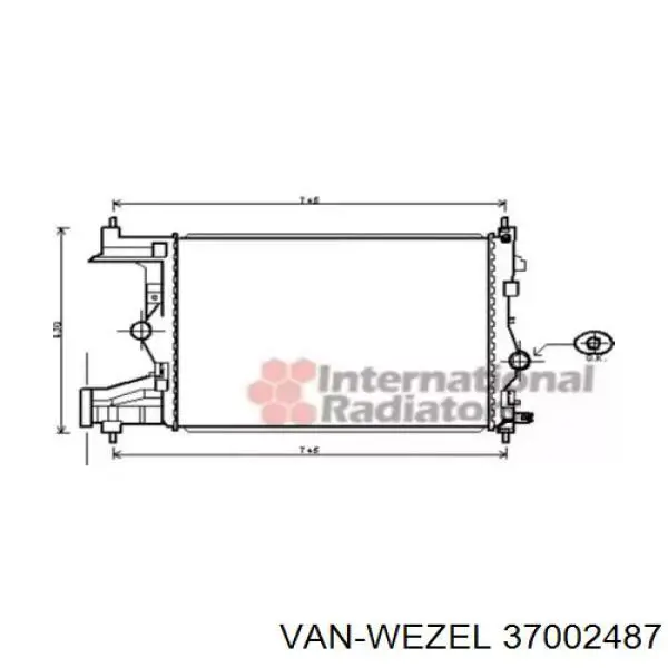 Радиатор 37002487 VAN Wezel