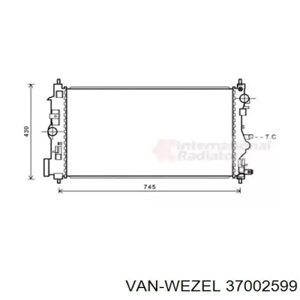 Радиатор 37002599 VAN Wezel