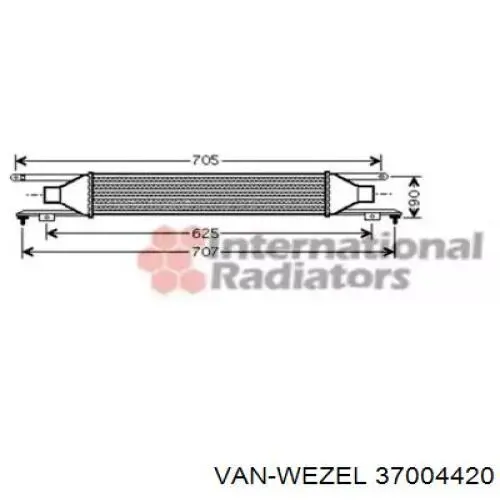 Интеркулер 37004420 VAN Wezel