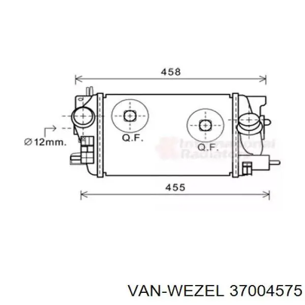 Интеркулер 37004575 VAN Wezel