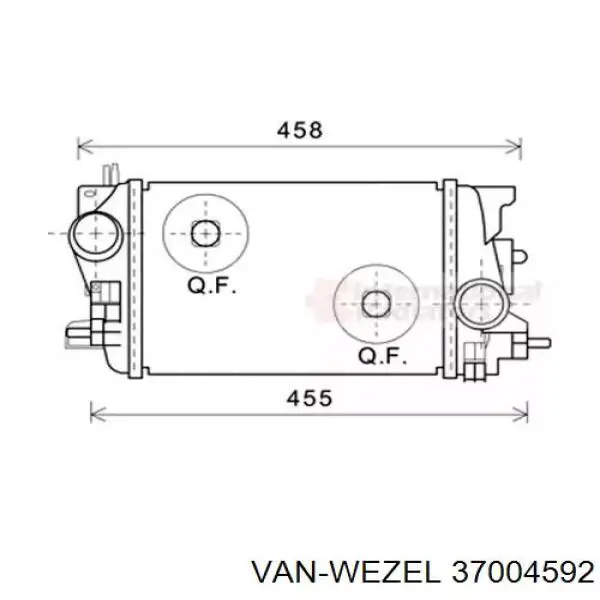 Интеркулер 37004592 VAN Wezel