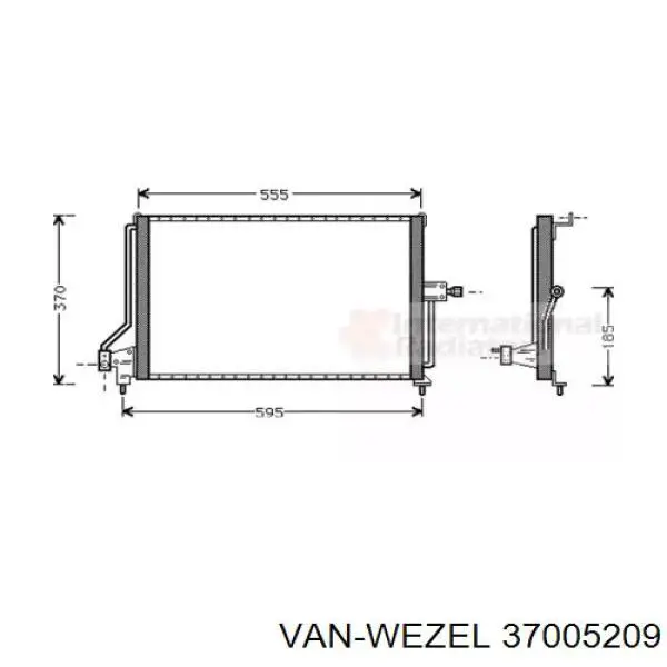 Радиатор кондиционера 37005209 VAN Wezel