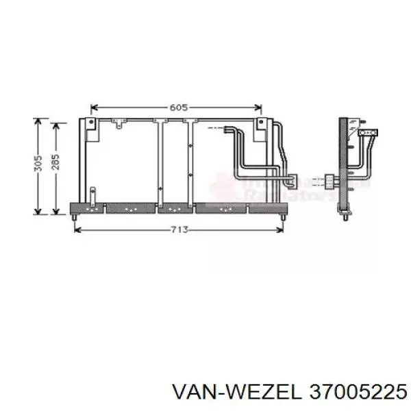 Радиатор кондиционера 37005225 VAN Wezel