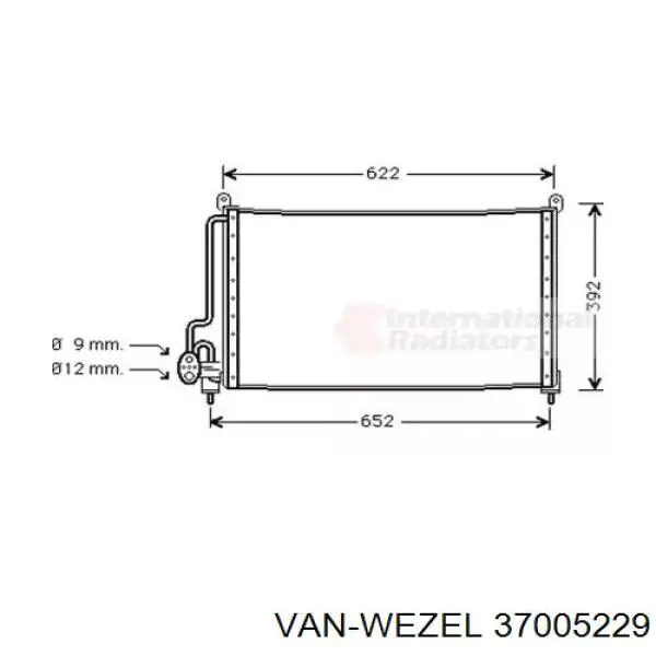 Радиатор кондиционера 37005229 VAN Wezel