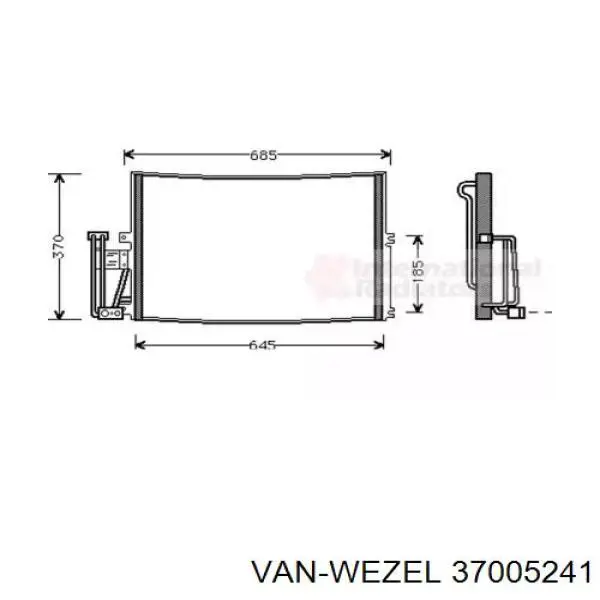 37005241 VAN Wezel радиатор кондиционера