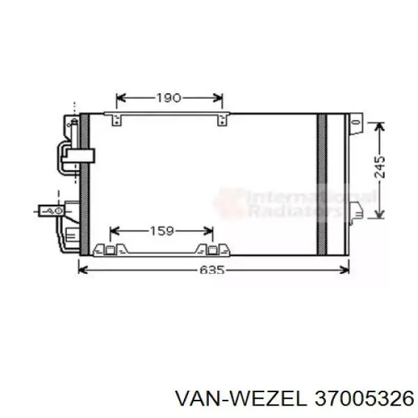 Радиатор кондиционера 37005326 VAN Wezel