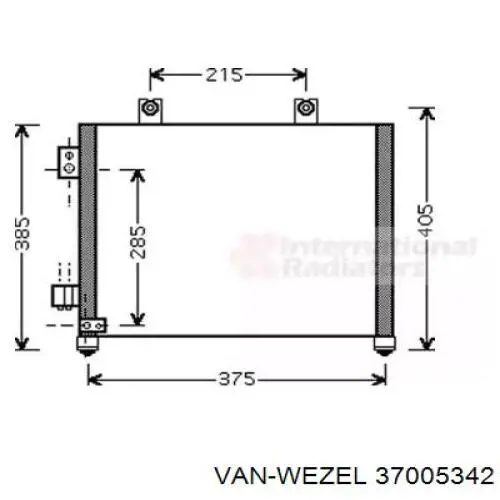 Радиатор кондиционера 37005342 VAN Wezel