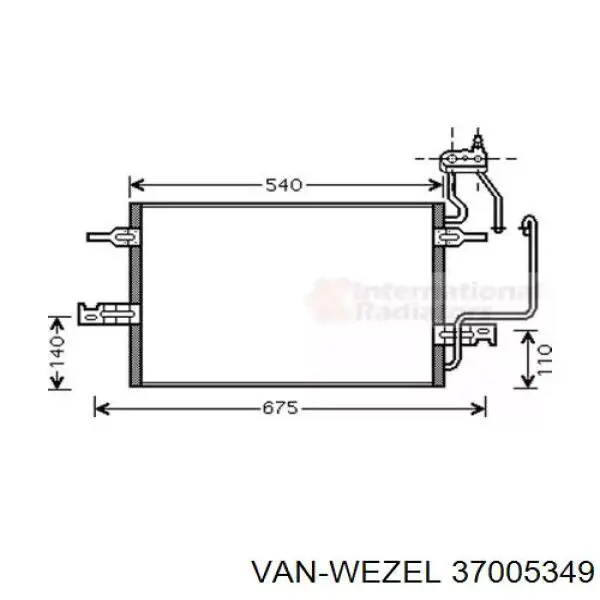 Радиатор кондиционера 37005349 VAN Wezel