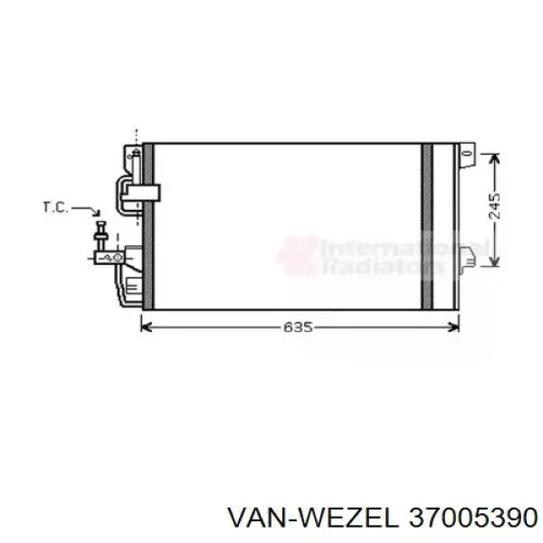 Радиатор кондиционера 37005390 VAN Wezel