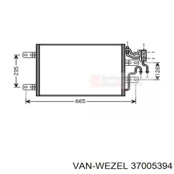 Радиатор кондиционера 37005394 VAN Wezel