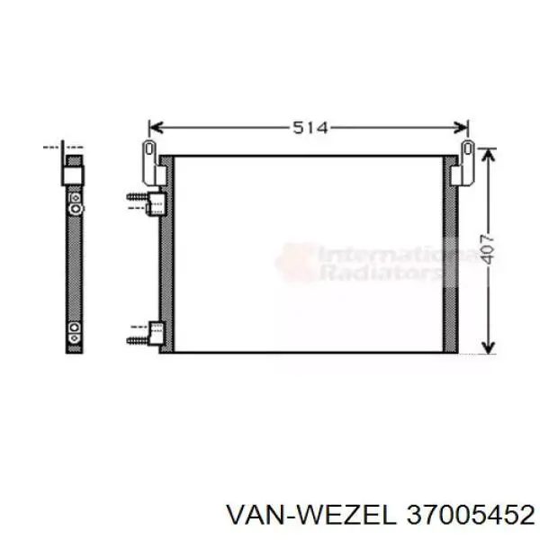 Радиатор кондиционера 37005452 VAN Wezel