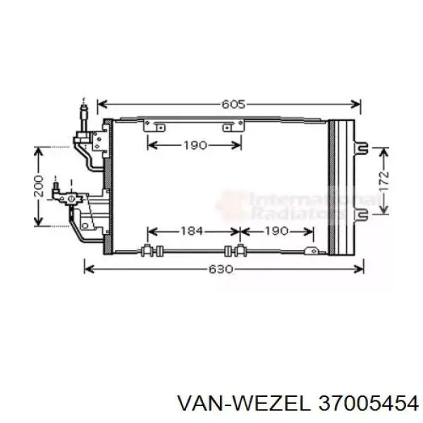 Радиатор кондиционера 37005454 VAN Wezel