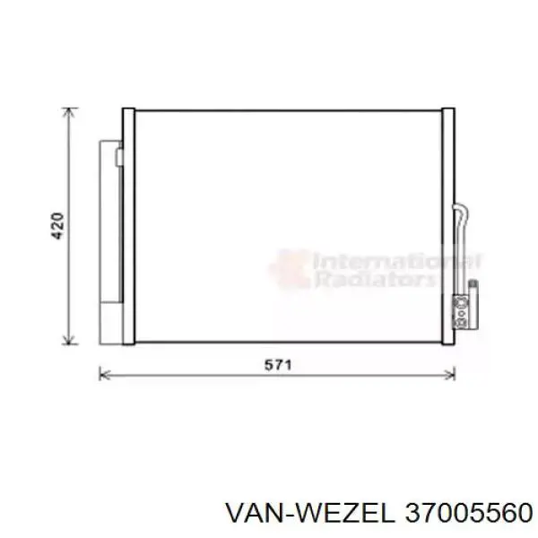 Радиатор кондиционера 37005560 VAN Wezel