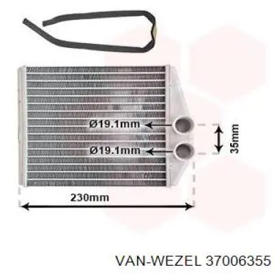 37006355 VAN Wezel радиатор печки