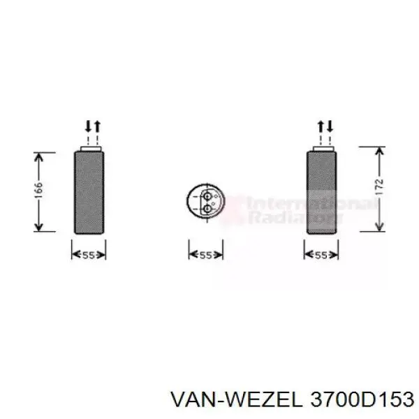 Осушитель кондиционера 3700D153 VAN Wezel