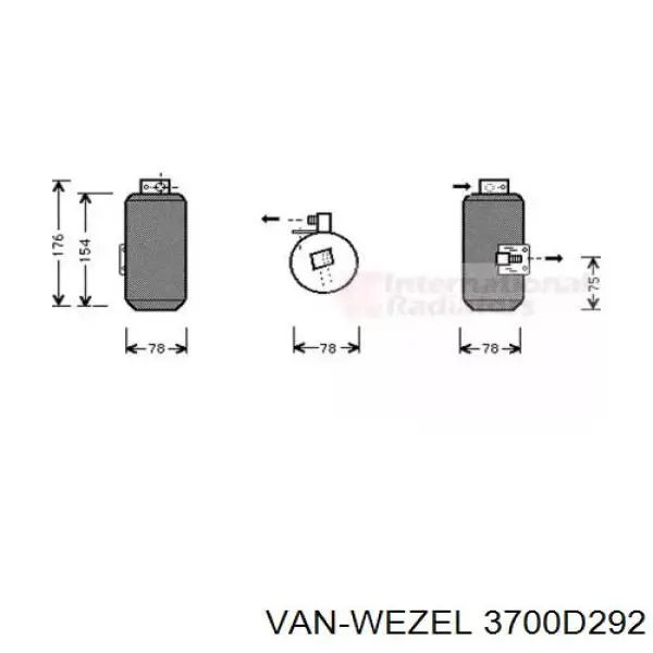 Осушитель кондиционера 3700D292 VAN Wezel