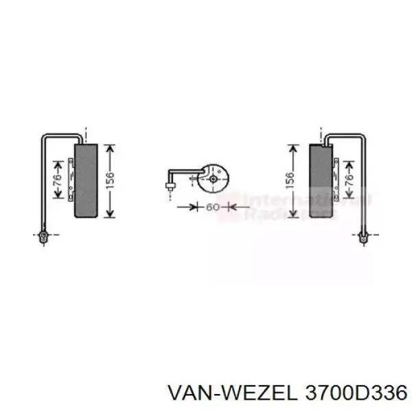 Осушитель кондиционера 3700D336 VAN Wezel