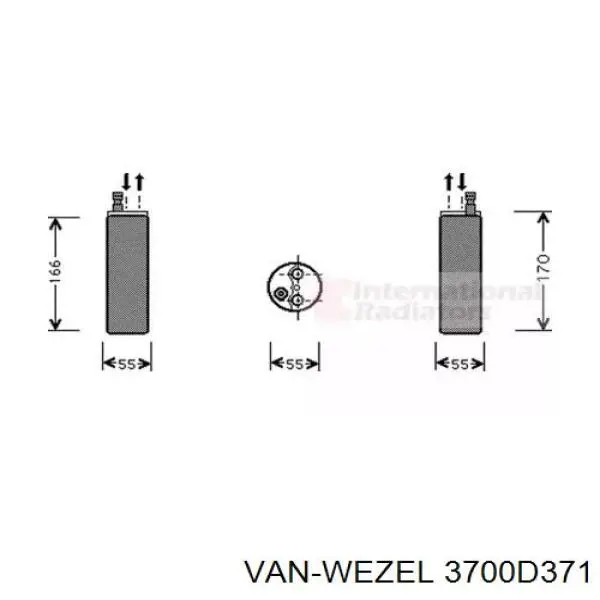 Осушитель кондиционера 3700D371 VAN Wezel