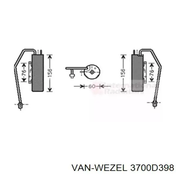 Осушитель кондиционера 3700D398 VAN Wezel