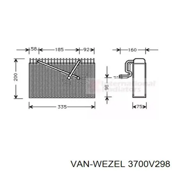 Испаритель кондиционера 3700V298 VAN Wezel