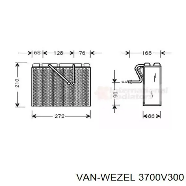 3700V300 VAN Wezel испаритель кондиционера