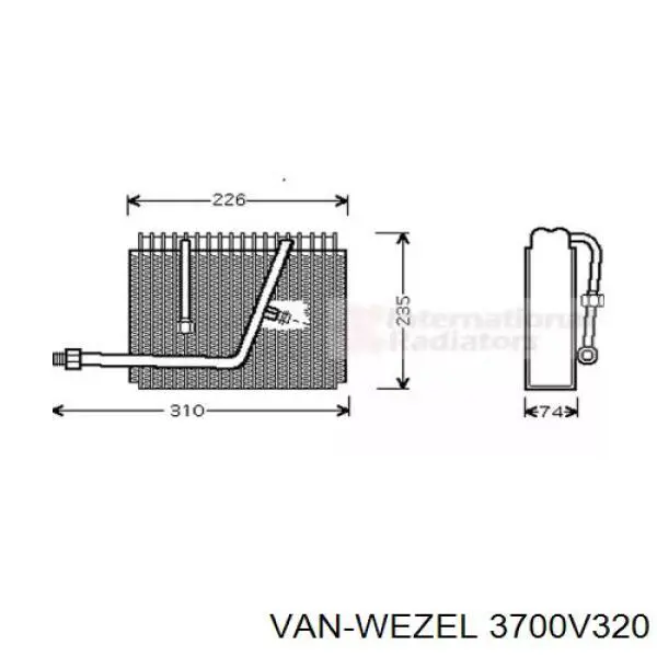 Испаритель кондиционера 3700V320 VAN Wezel