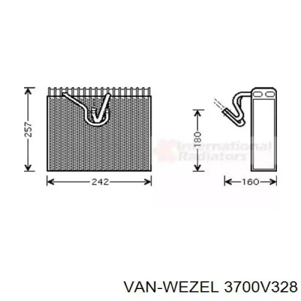 Испаритель кондиционера 3700V328 VAN Wezel