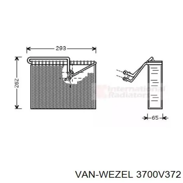 Испаритель кондиционера 3700V372 VAN Wezel