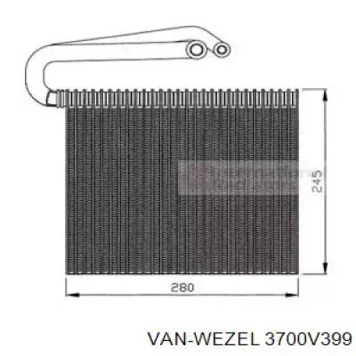 Испаритель кондиционера 3700V399 VAN Wezel