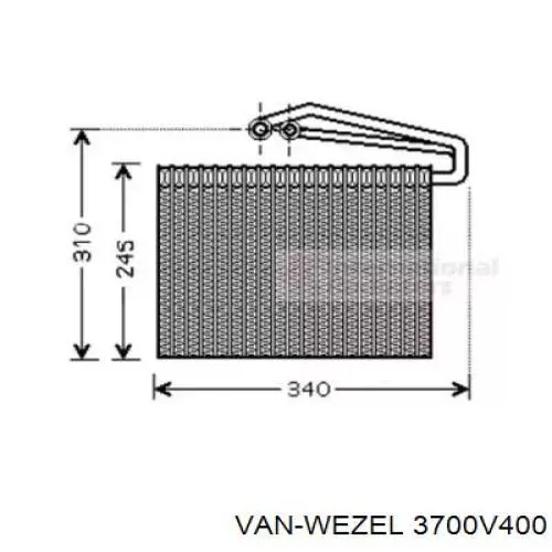 Испаритель кондиционера 3700V400 VAN Wezel