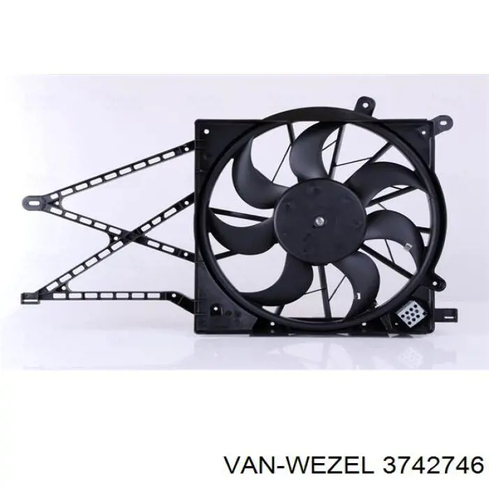 Диффузор радиатора охлаждения в сборе с мотором и крыльчаткой VAN Wezel 3742746 цена, от 66.67 USD