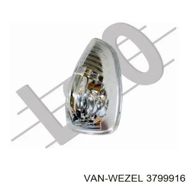 3799916 VAN Wezel pisca-pisca de espelho direito