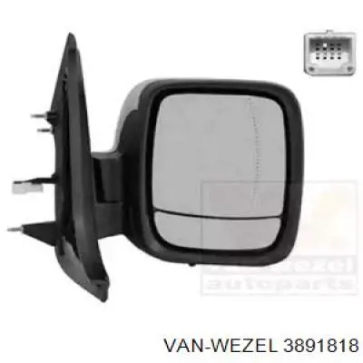 3891818 VAN Wezel espelho de retrovisão direito