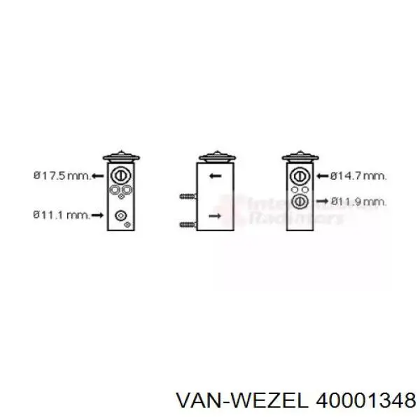 Клапан TRV кондиционера 40001348 VAN Wezel