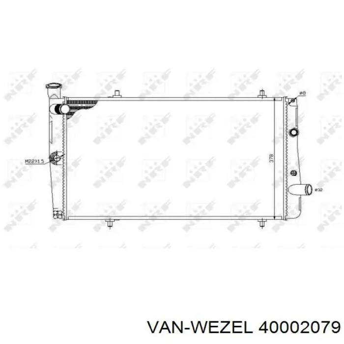 Радиатор 40002079 VAN Wezel