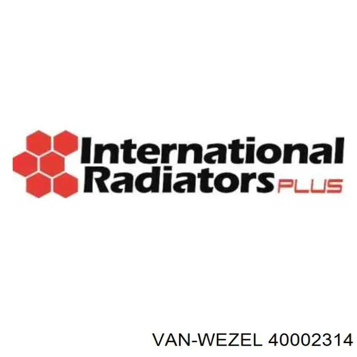 Радиатор 40002314 VAN Wezel