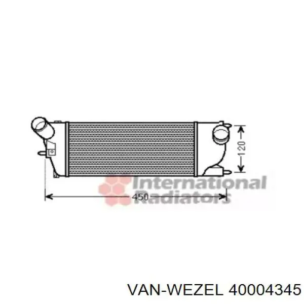 Интеркулер 40004345 VAN Wezel