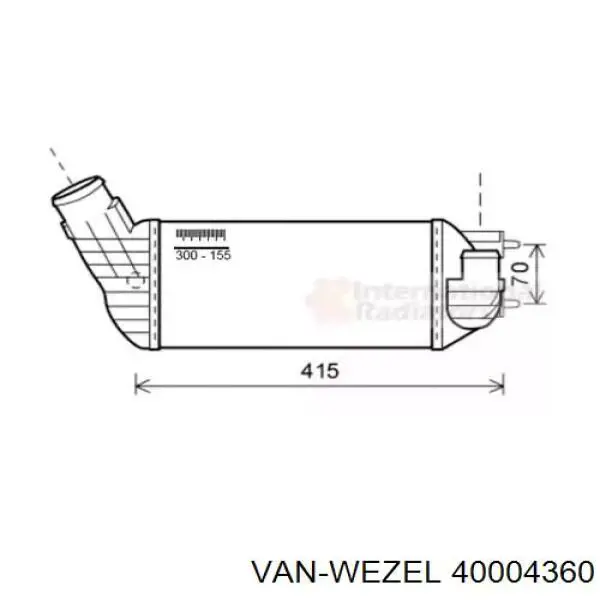 Интеркулер 40004360 VAN Wezel