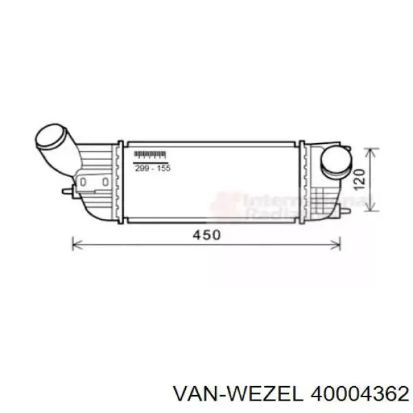 Интеркулер 40004362 VAN Wezel