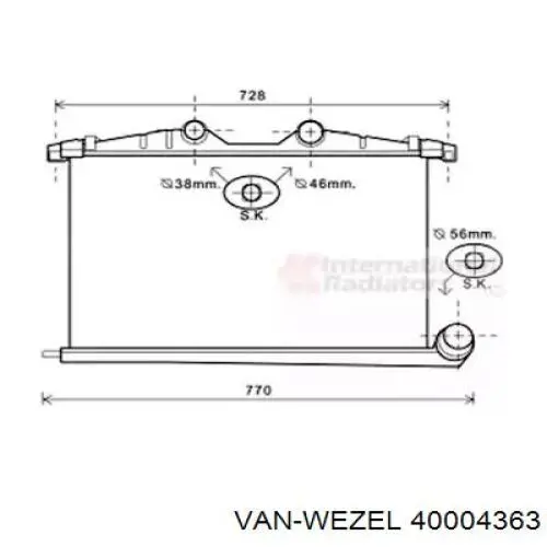 Интеркулер 40004363 VAN Wezel