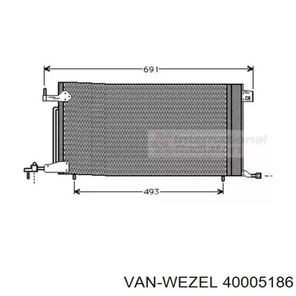 Радиатор кондиционера 40005186 VAN Wezel