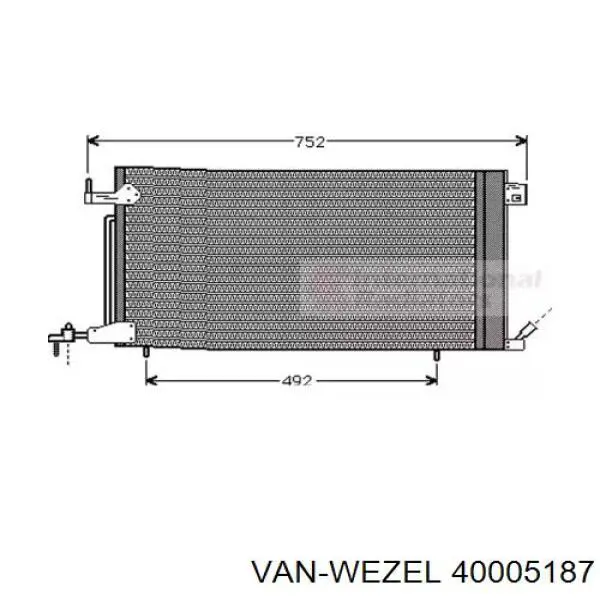 Радиатор кондиционера 40005187 VAN Wezel