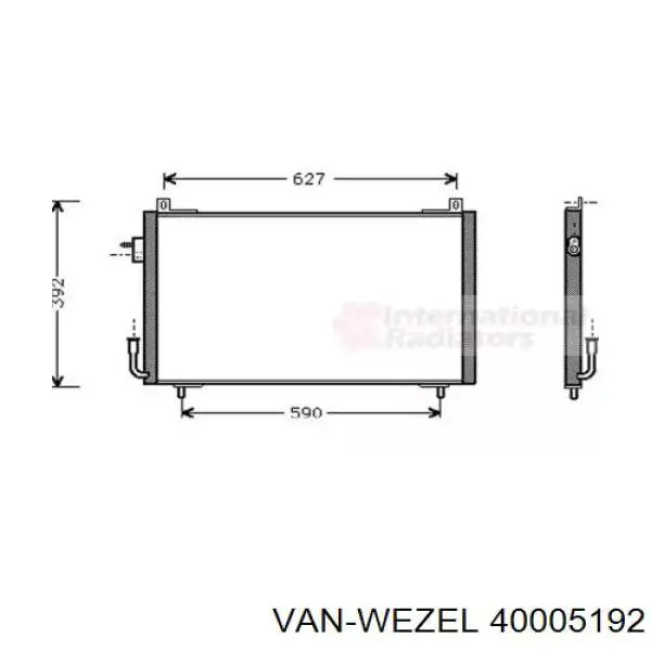 Радиатор кондиционера 40005192 VAN Wezel