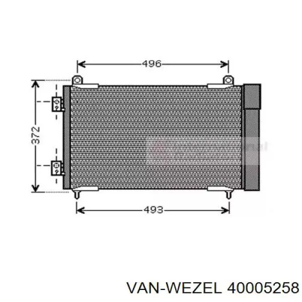 Радиатор кондиционера 40005258 VAN Wezel